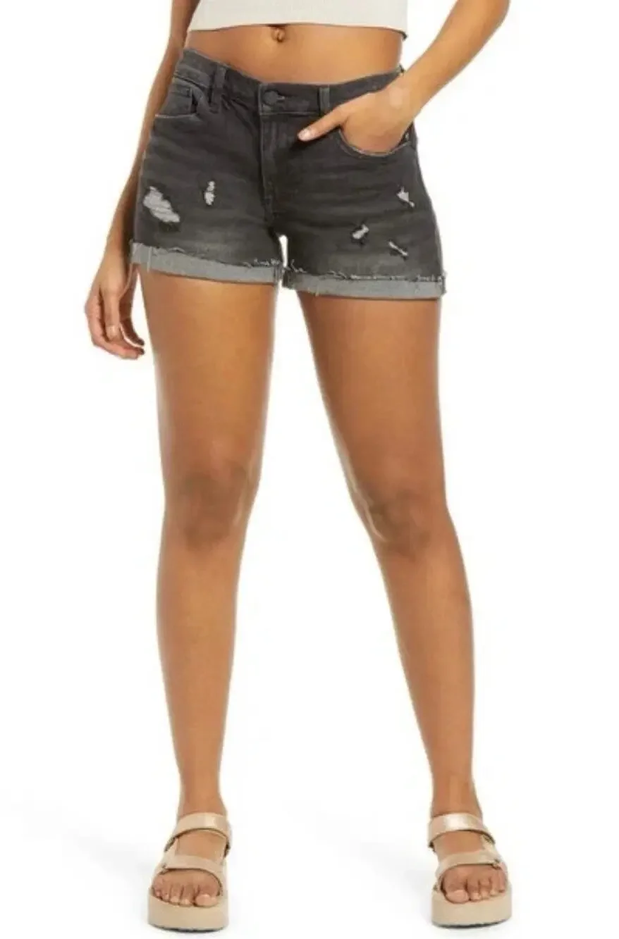 BlankNYC Denim Shorts Womens Size 30 The Fulton Distressed Denim Cutoff NWT